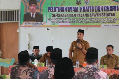Jadikanlah Masjid Sebagai Pusat Peradaban Dan Pemberdayaan Masyarakat, Bupati Sijunjung Buka Pelatihan Imam, Khatib Dan Garim