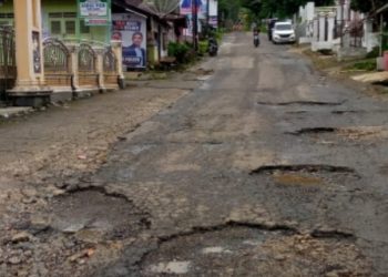 Masyarakat Tanami Pohon Pisang, Jalan Propinsi di Kab. Tanah Datar Dijuluki Jalan Beribu Lobang