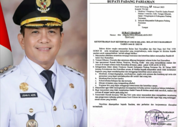 Bupati Padang Pariaman Jhon Kenedy Azis Minta Masyarakat Hormati Bulan Ramadhan, Begini Imbauannya